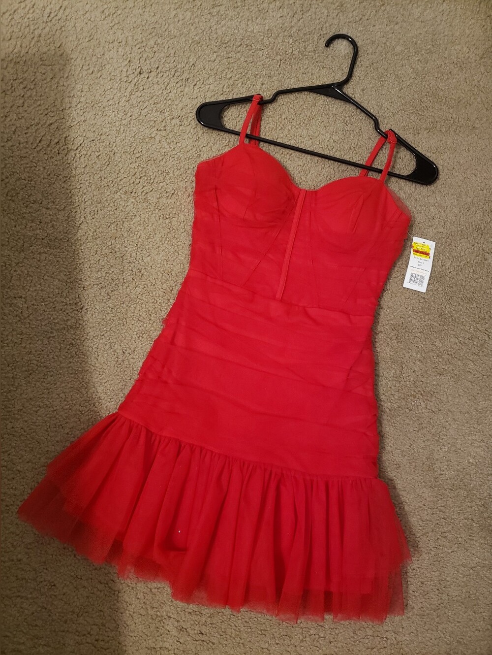 NWT Dear Moon Red Tulle Bustier Mini Dress Size 5